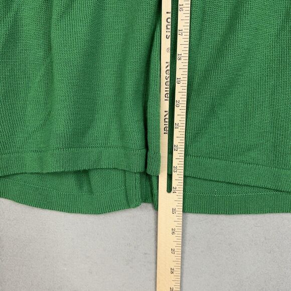 Tibi Sweater Womens Medium Kelly Green Merino Wool Cardigan Peter Pan Luxury - Picture 13 of 14